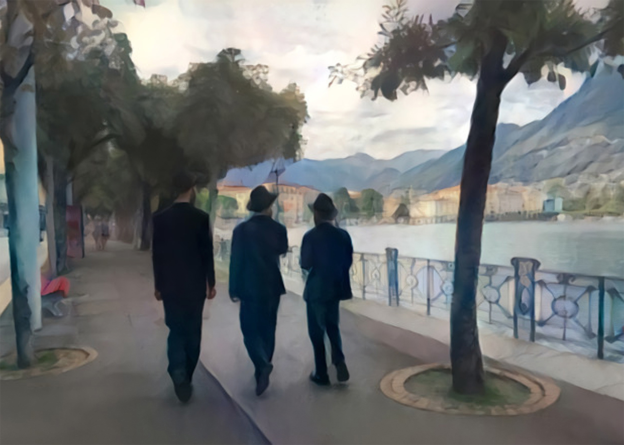 Rabbini a Lugano, 2017, tela digitale, 70x50